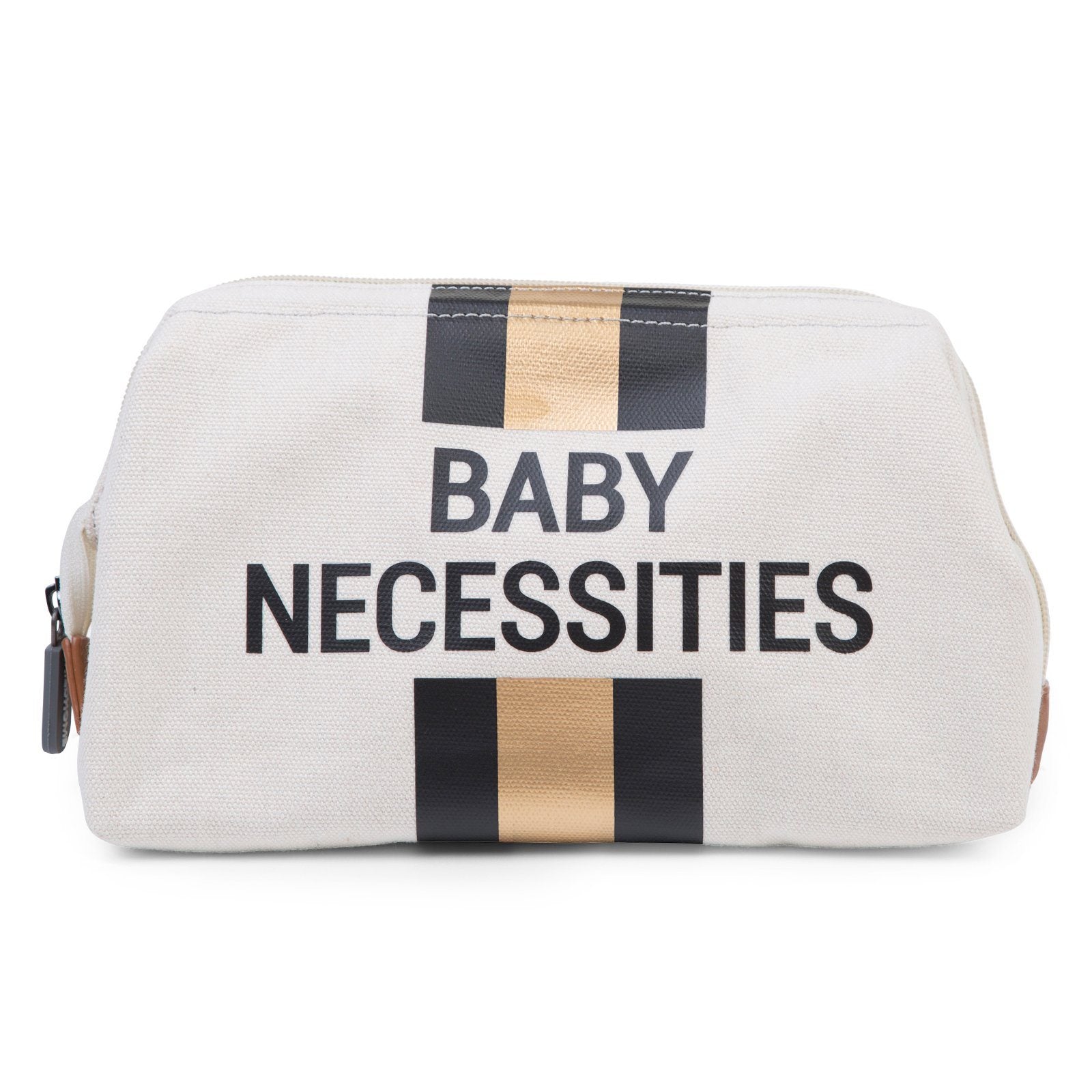 Baby Necessities Canvas Off-White Stripes & Black/Gold Bag Childhome 