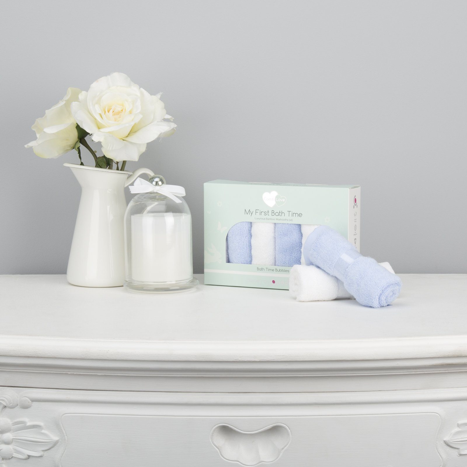 Comfi-Love My First Bath Time - Blue / White Nursery cuddleco 