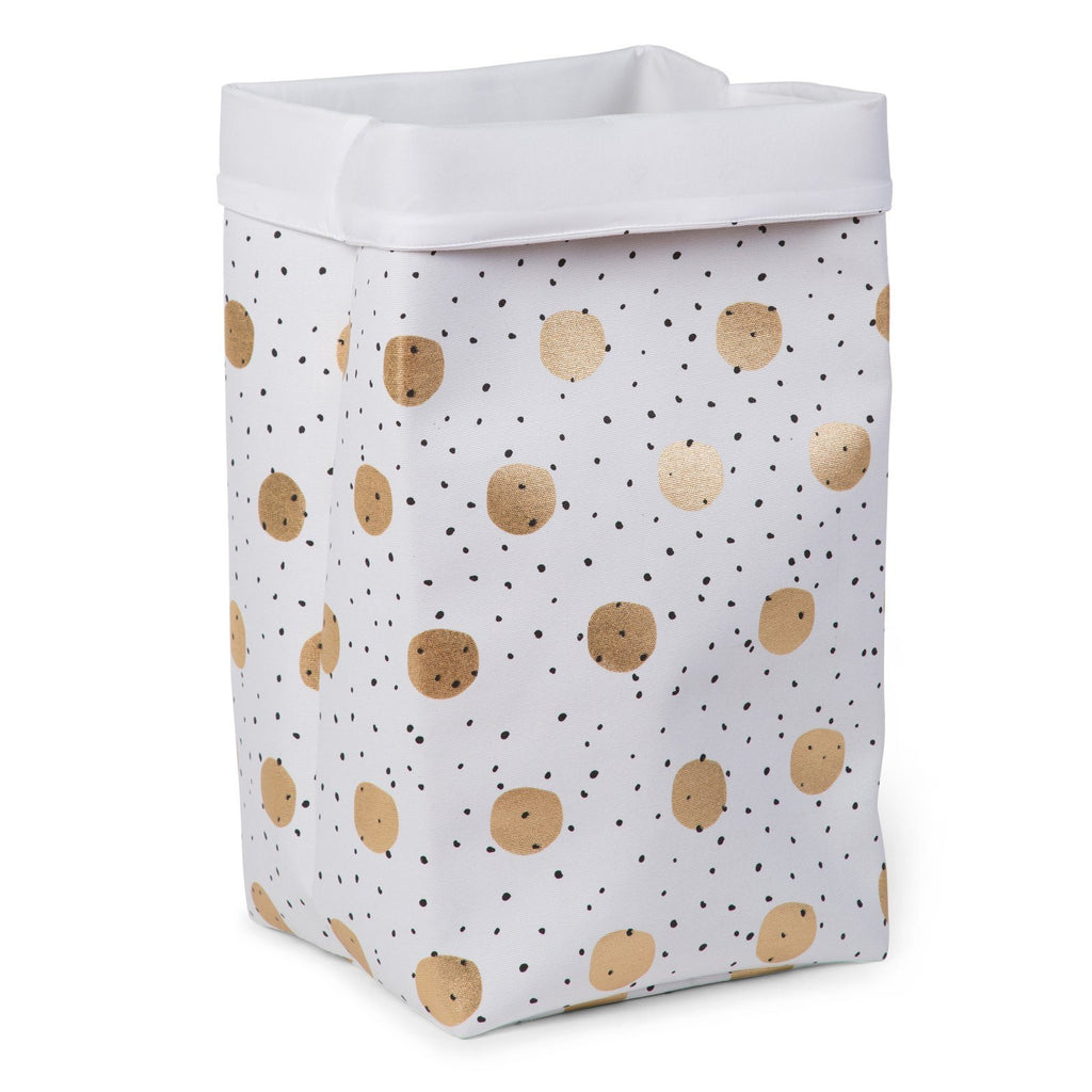 Canvas Storage Box 32 x 32 x 60 Gold Dots Nursery Decor Childhome 