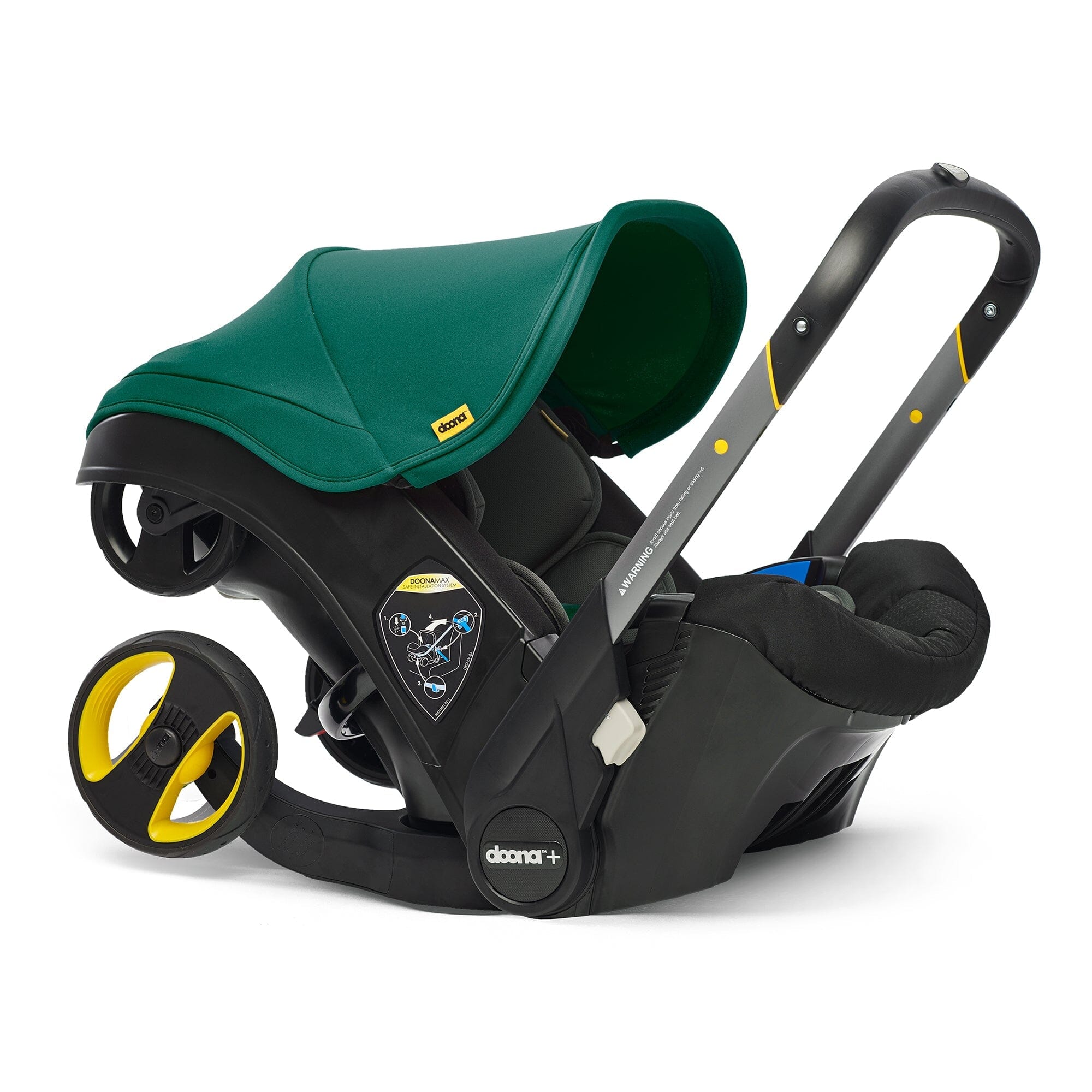 Junior Jones Aylo Rich Black 6pc Travel System inc Doona Racing Green Car Seat juniorjones 