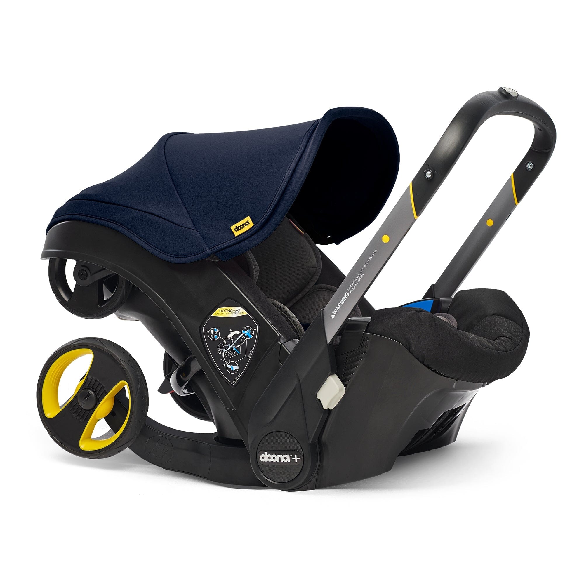 Junior Jones Aylo Rich Black 6pc Travel System inc Doona Royal Blue Car Seat juniorjones 