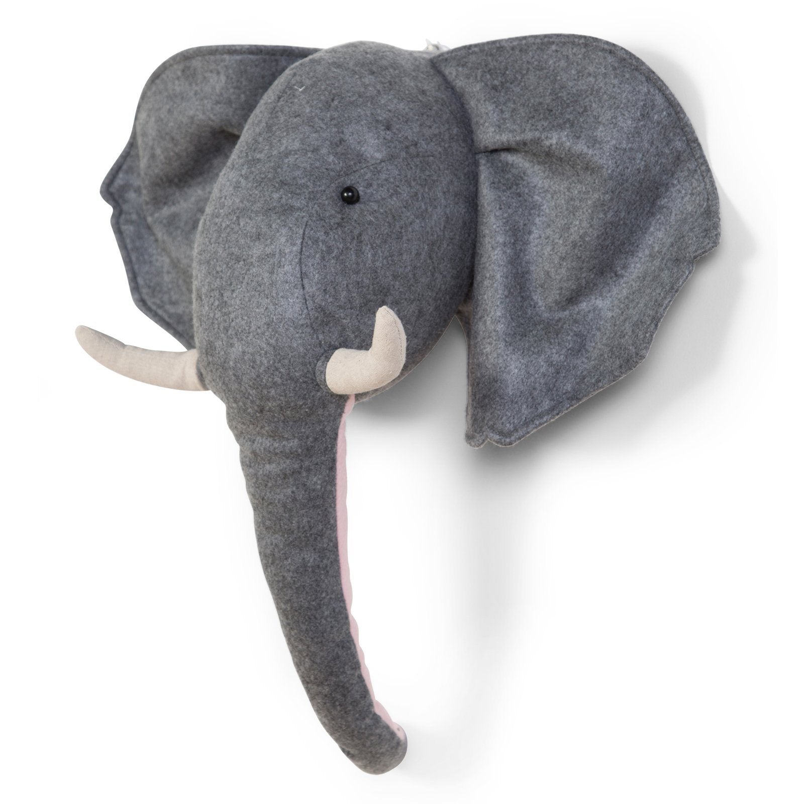 Grey Elephant Head Wall Decor for Nursery walls. Animal head wall mounts by Childhome 