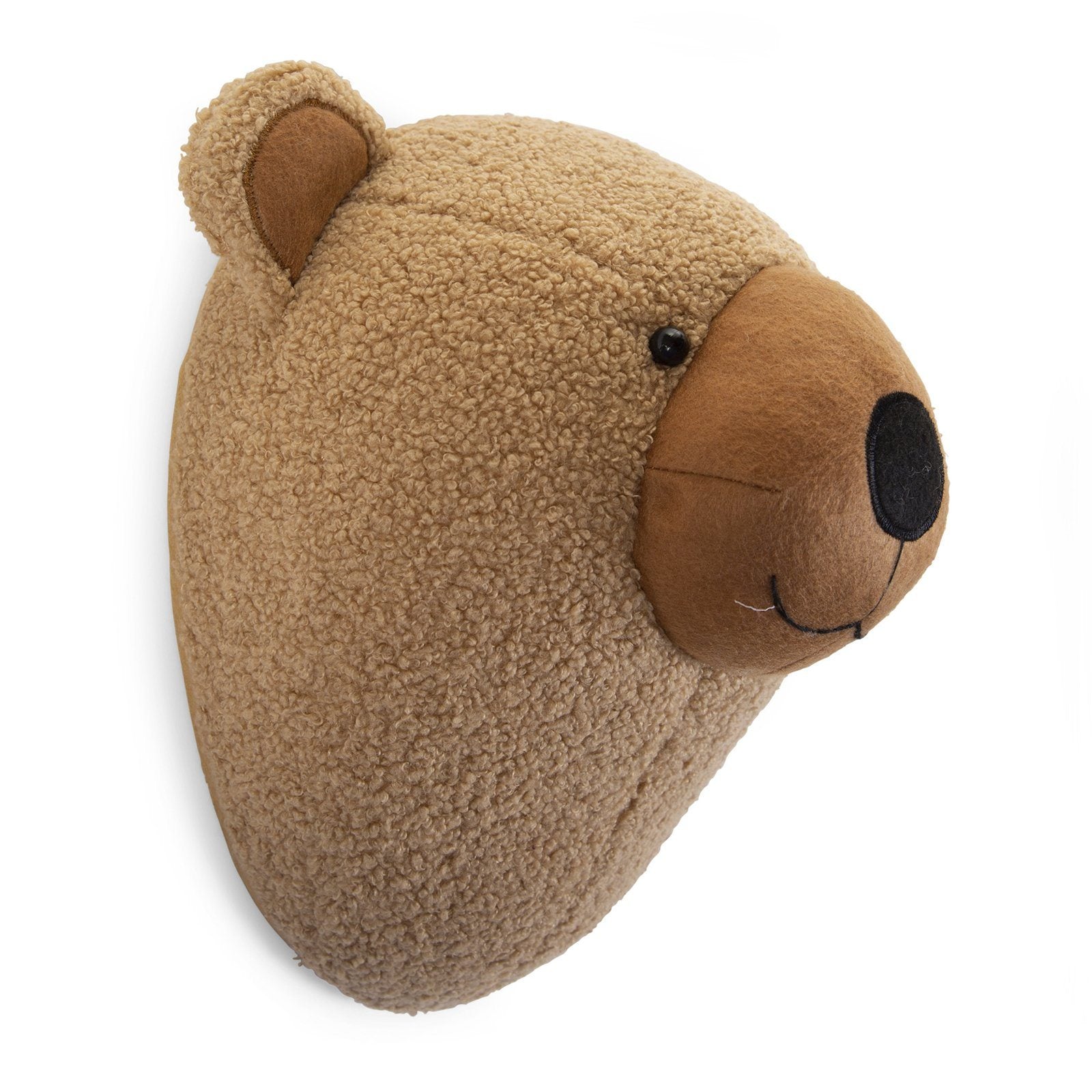 Felt Teddy Head Wall Deco Beige Nursery Decor Childhome 