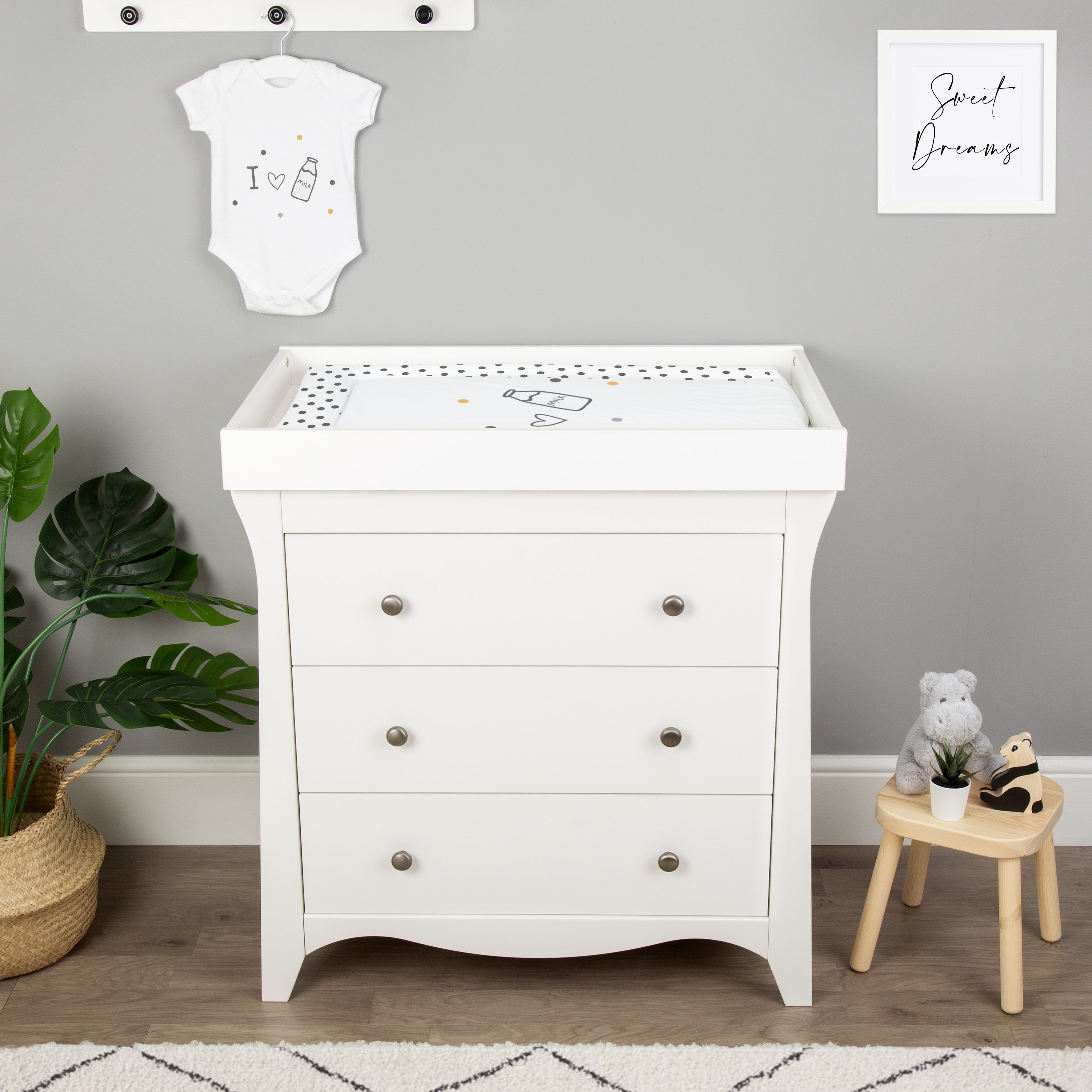 Changing Mat - I Love Milk Nursery Decor CuddleCo 