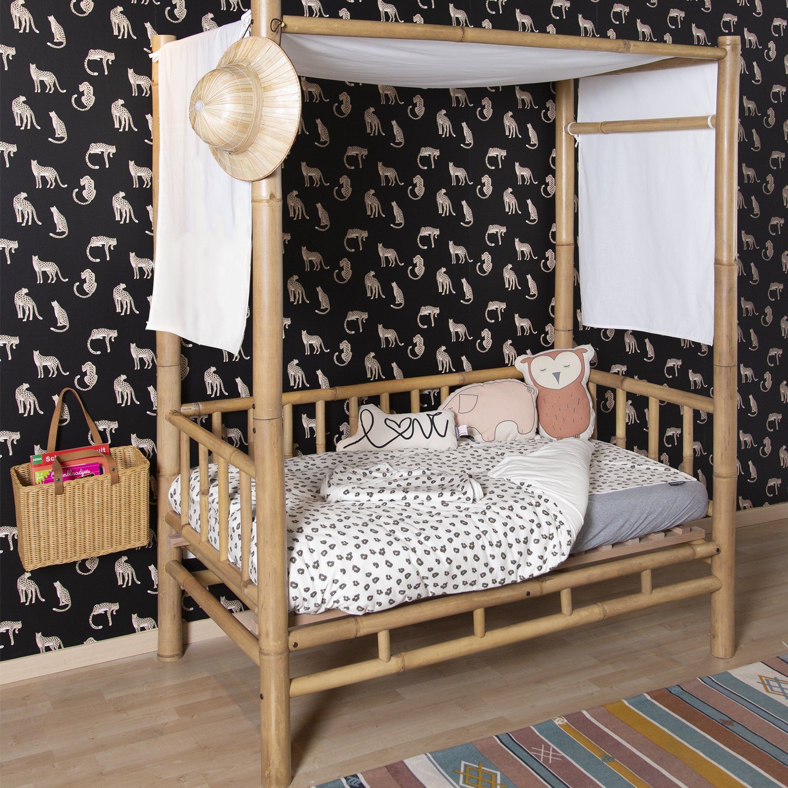 Jersey Leopard Duvet Cover + Pillowcover 100 x 140cm Childhome 