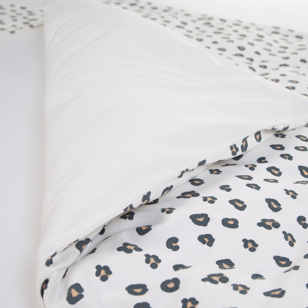 Jersey Leopard Duvet Cover + Pillowcover 100 x 140cm Childhome 
