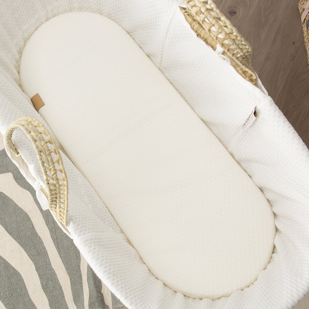 Little Me Hypo-Allergenic Bamboo Moses Basket Mattress 75 x 28cm Mattresses CuddleCo 