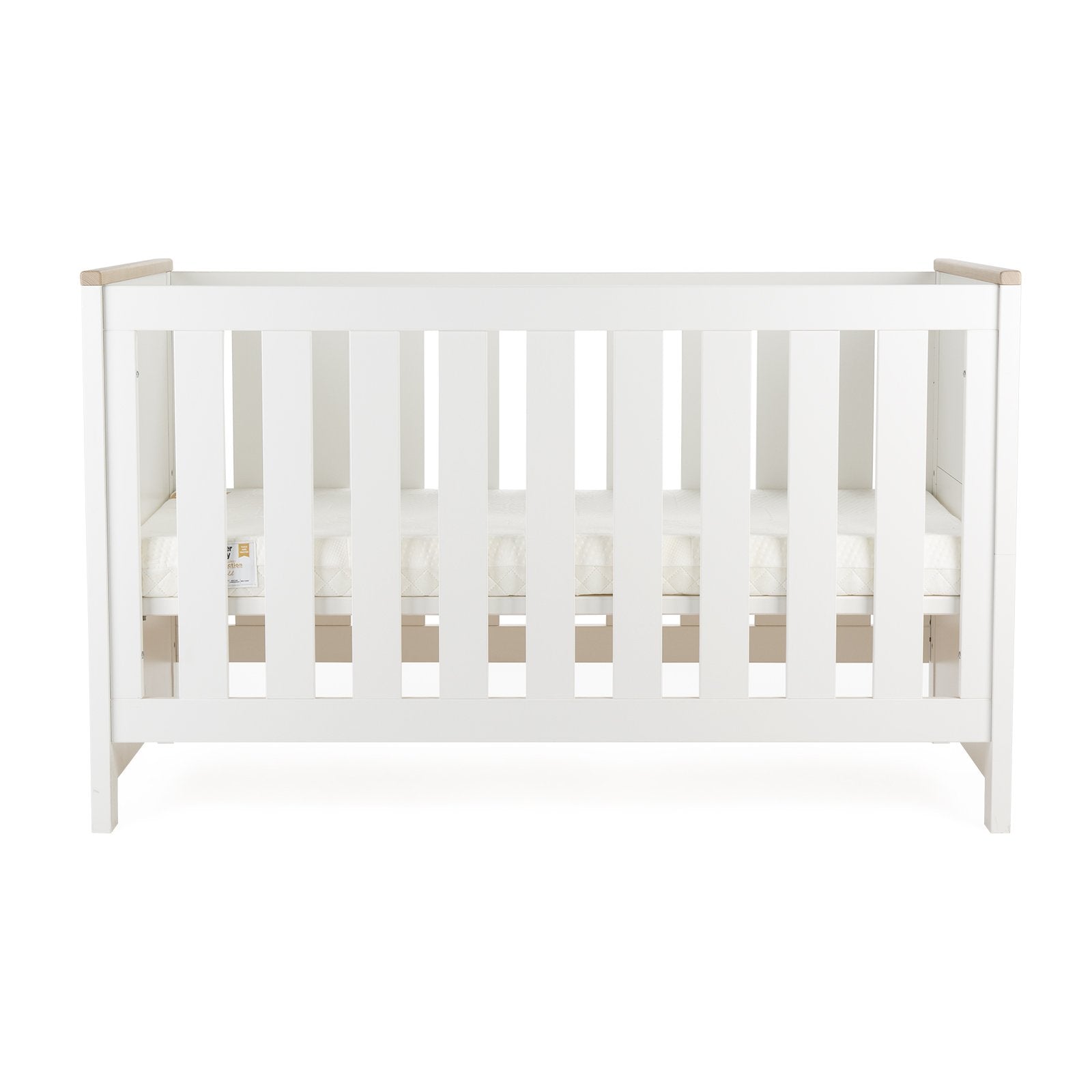 Luna Cot Bed - White & Oak Furniture CuddleCo 