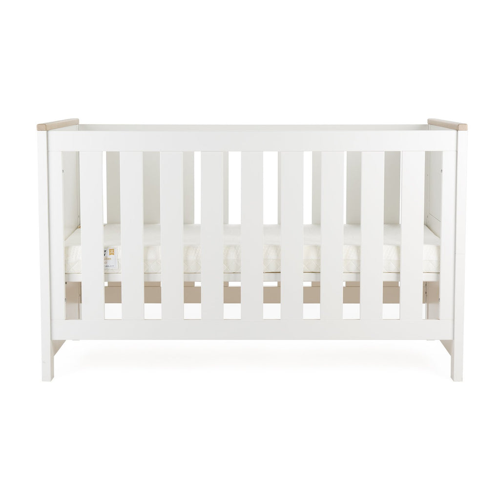 Luna Cot Bed - White & Oak Furniture CuddleCo 