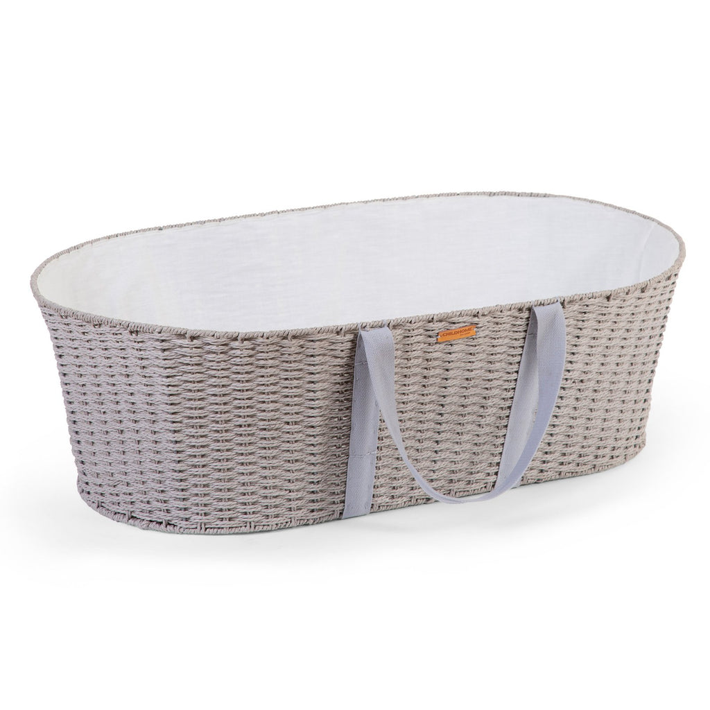 Childhome Moses Basket (Handle, Liner + Mattress) - Grey Furniture Childhome 