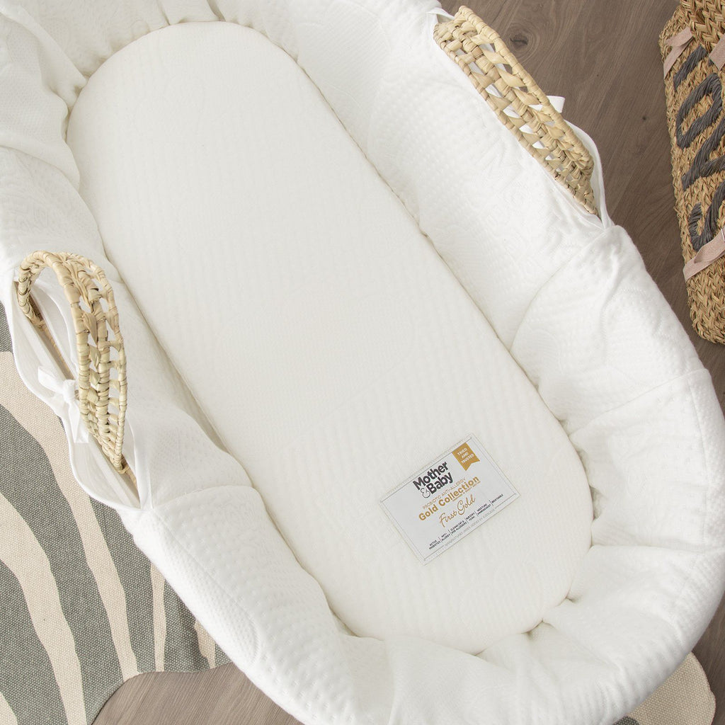 Mother&Baby First Gold Anti-Allergy Foam Moses Basket Small 66 x 28cm Mattresses Mother & Baby 