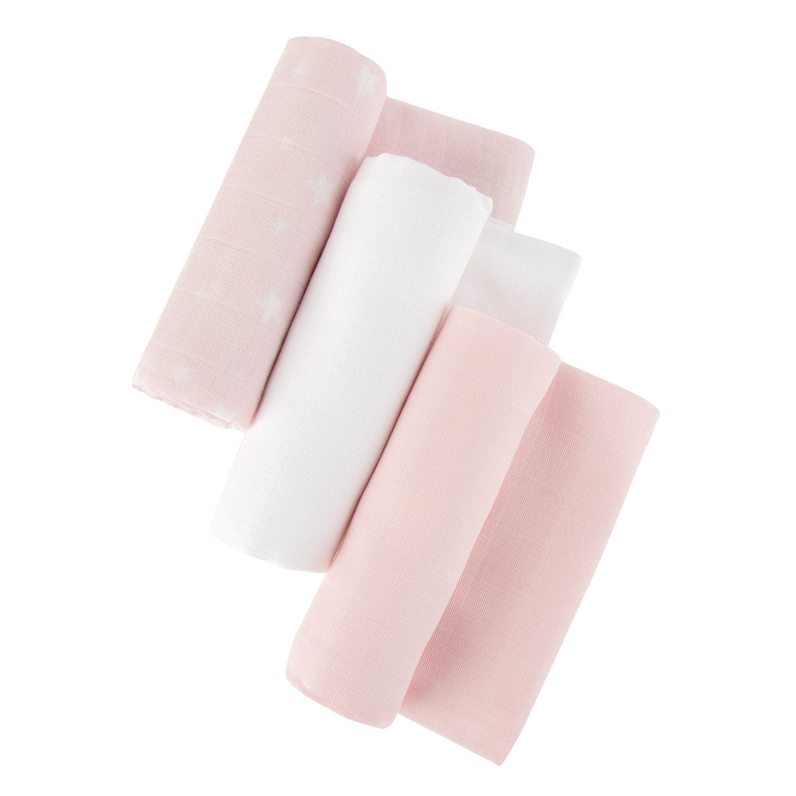 Mother&Baby Organic Cotton Muslins 6 Pack - Pink Star Mother & Baby 