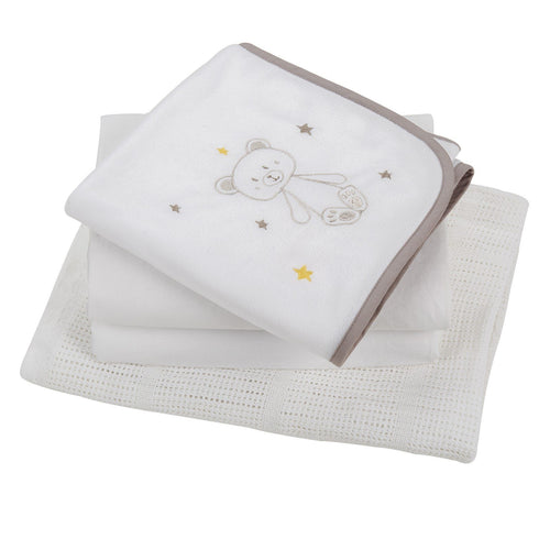 My First Cot Bed Starter Set - White cuddleco 