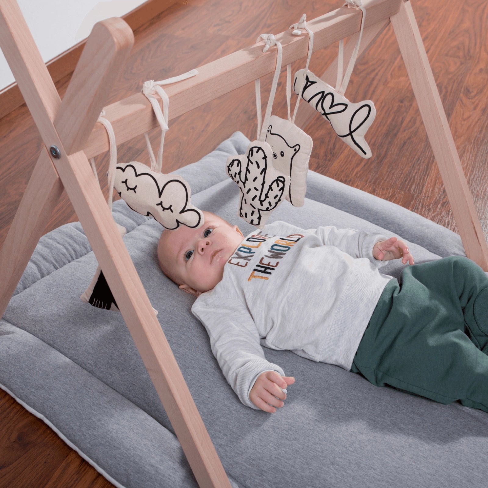 Tipi Play Gym Frame Natural Baby Gym CuddleCo CuddleCo