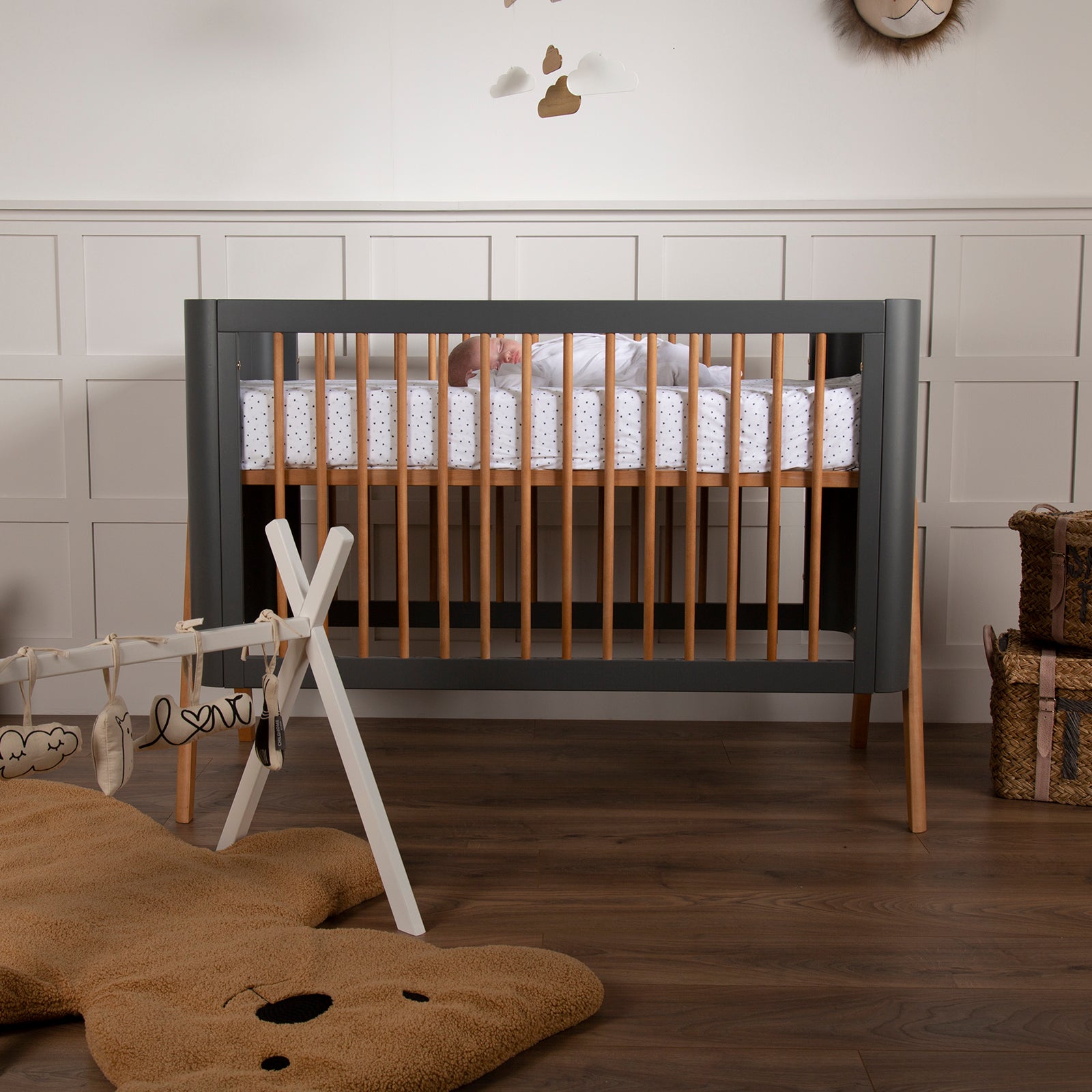 Teak crib on sale